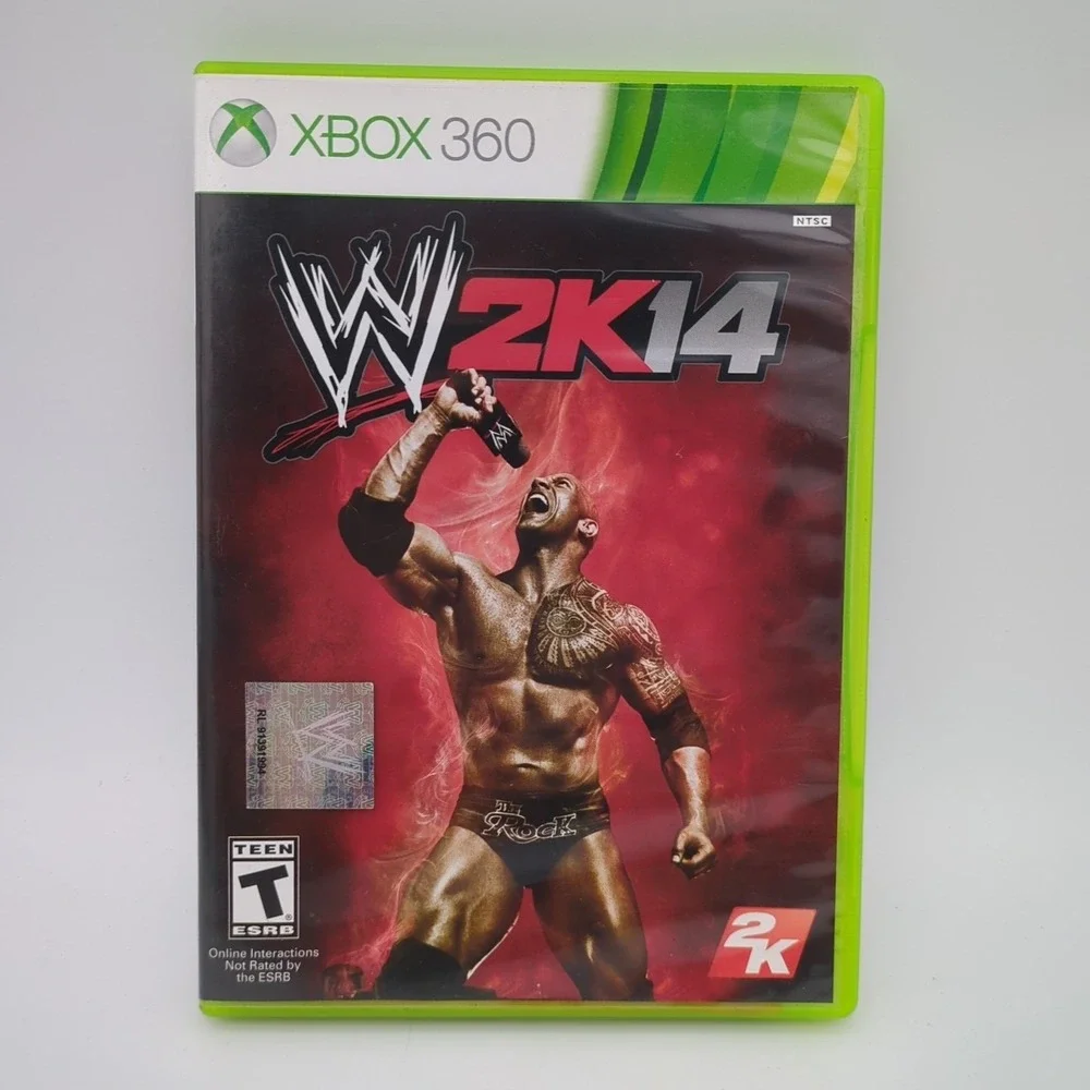 WWE 2K14 Xbox 360 Game The Rock Dwayne Johnson Cover TESTED Works Manual in Case